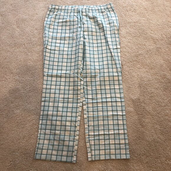 Amazon Essentials Other - Amazon Essentials Blue/White Plaid Drawstring PJs Pajamas Bottoms